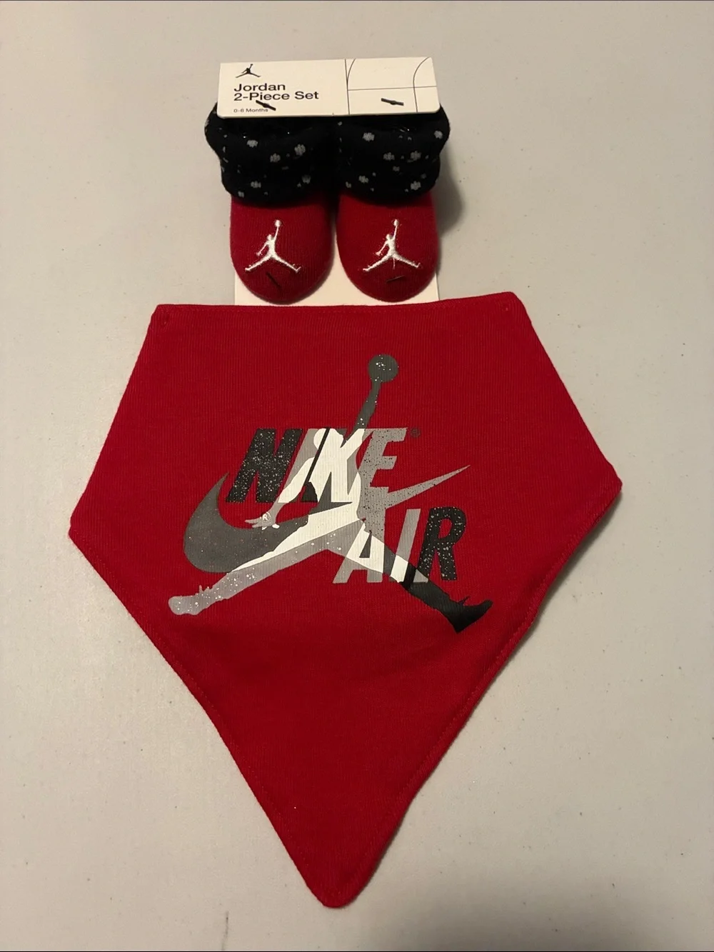 Nike Red Bib and Black-Red Jordan Sock Set